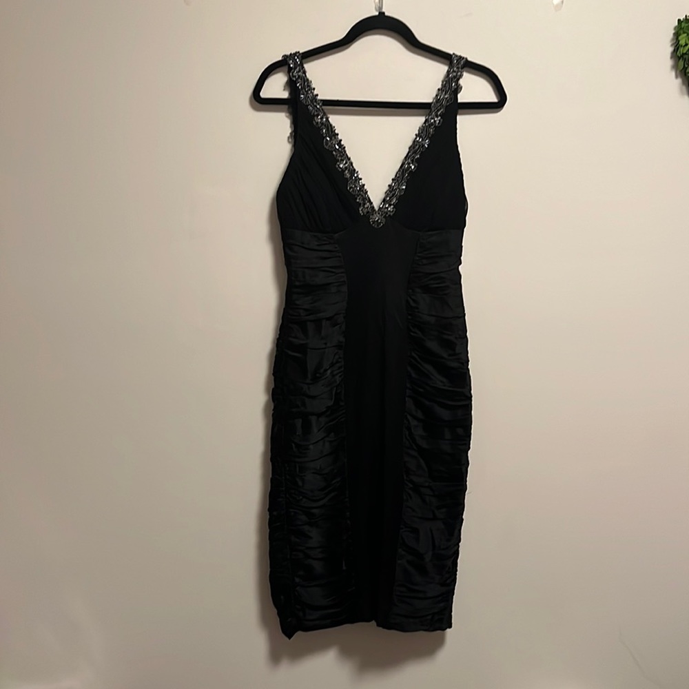 Dina Barel Silk and Beaded Gown